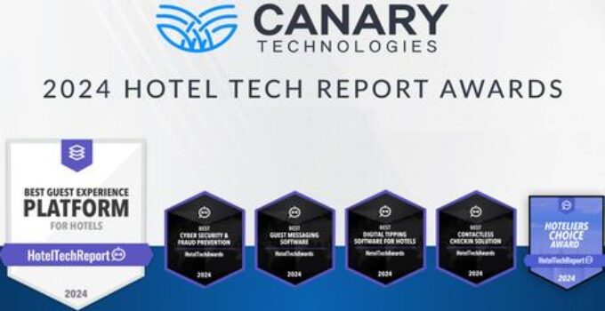 Canary Technologies named #1 Guest Experience Platform & Winner of 8 Awards at 2024 HotelTechAwards