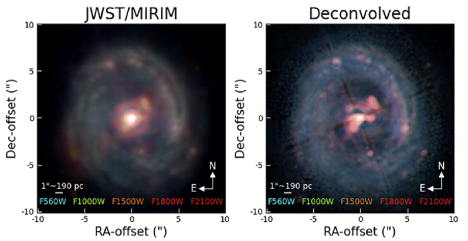 Webb image techniques reveal faint features in galaxy NGC 5728