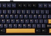 EPOMAKER x Aula F75 Gasket Mechanical Keyboard, 75% Wireless Hot Swappable Gaming Keyboard with Five-Layer Padding&Knob, Bluetooth/2.4GHz/USB-C, RGB (Black, Crescent Switch)