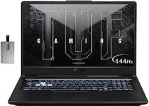 ASUS TUF 17.3″ FHD 144Hz IPS-Type Gaming Laptop, 11th Gen Intel Core i5-11400H, NVIDIA GeForce RTX 3050 4GB, 8GB RAM, 512GB PCIe SSD, Backlit Keyboard, Win 11 Home, Gray, 32GB SnowBell USB Card