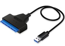 Ainiv USB 3.0 to SATA Adapter Cable for 2.5″ SSD HDD Drives, Super Fast Data Transfer, SATA Cable Converte, SATA to USB 3.0 External Converter and Cable – USB III Converter