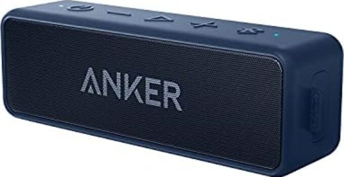 Anker Soundcore 2, 12W Dual-Driver, Portable Bluetooth Speakers for Daily Use, and Wireless , Extended Battery Life, 24-Hour Playtime, IPX7 Water Resistant, Built in Mic, 66 ft Bluetooth Range- Blue