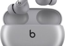 Beats Studio Buds + | True Wireless Noise Cancelling Earbuds, Enhanced Apple & Android Compatibility, Built-in Microphone, Sweat Resistant Bluetooth Headphones, Spatial Audio – Cosmic Silver
