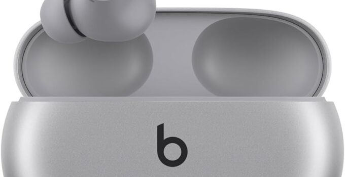 Beats Studio Buds + | True Wireless Noise Cancelling Earbuds, Enhanced Apple & Android Compatibility, Built-in Microphone, Sweat Resistant Bluetooth Headphones, Spatial Audio – Cosmic Silver