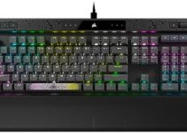 CORSAIR K70 MAX RGB Magnetic-Mechanical Wired Gaming Keyboard – Adjustable Actuation MGX Switches – Rapid Trigger Mode – PBT Double-Shot Keycaps – iCUE Compatible – QWERTY NA Layout – Black