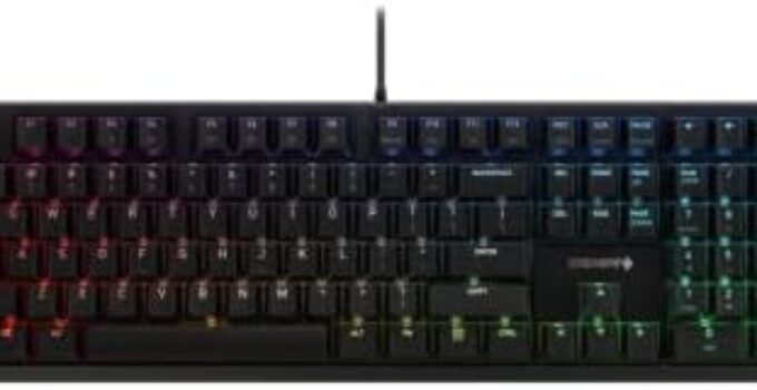 Cherry MX RGB Mechanical Keyboard with MX Red Silent Gold-Crosspoint Key switches for typists, Programmers, Creator, Coder, Work in The Office or at Home G80-3000N RGB (Full Size)