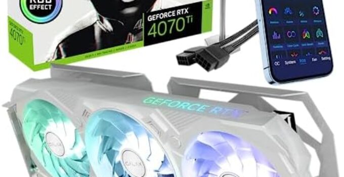 GALAX GeForce RTX™ 4070 Ti EX Gamer White V2, Xtreme Tuner App Control, 12GB, GDDR6X, 192-bit, DP*3/HDMI 2.1/DLSS 3/Gaming Graphics Card (with Graphics Card Brace Support)