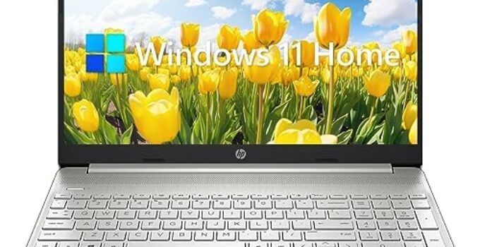 HP 2023 Newest Laptop for Business and Student, 15.6” HD Display, AMD Ryzen 3 5300U 4-Core Processor, 16GB RAM, 1TB SSD, Wi-Fi, Type-C, Media Card Reader, Windows 11 Home, Silver, KKE Accessories