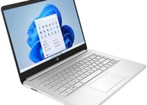 HP Laptop 14-dq2053cl 14-inch Full HD IPS Display Computer PC, Intel Core i3-1125G4 8GB DDR4 RAM, 256GB PCIe SSD, Wi-Fi Bluetooth USB-C HDMI, Windows 11 Home in S Mode, Natural Silver (Renewed)
