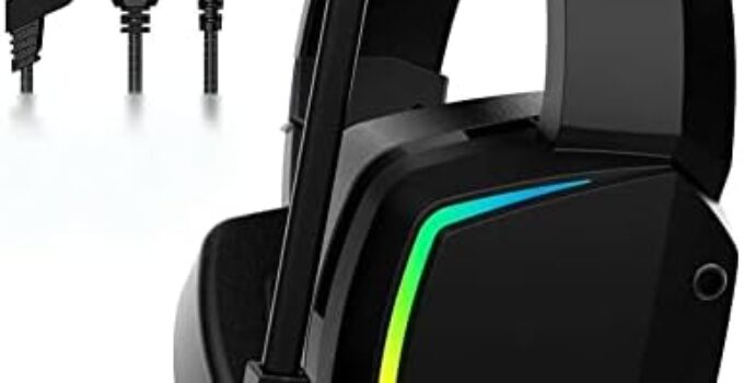 HP Wired Gaming Headset with Microphone, PS4 PS5 Headset with Noise Cancelling Microphone, Over Ear Headphone with Mic, 3.5mm USB Cable, Compatible with Xbox One, Laptop, Mac, Nintendo Switch Games