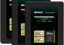 INLAND Professional 3 Pack 256GB SSD SATA III 6Gb/s 2.5″ 7mm TLC 3D NAND Internal Solid State Drive (3x256GB)
