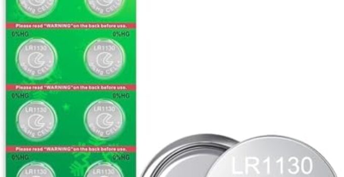 LR1130 AG10 Battery 1.5V Long-Lasting Alkaline Button Cell Batteries【5-Year Warranty】 (10 Pack)