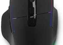 LTC GM-021 Wired Gaming Mouse, High-Precision 12800 DPI Optical Sensor, 7 Programmable Buttons, Customizable RGB, Ergonomic Shape with Thumb Rest, Software Support, Black