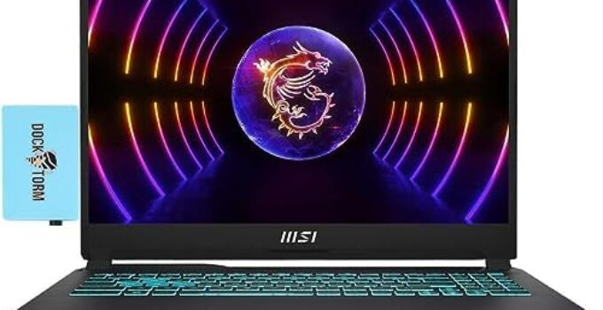 MSI Cyborg 15 Gaming Laptop 15.6″ 144Hz FHD (10-Core Intel i7-12650H, GeForce RTX 4060 8GB, 32GB DDR5 4800MHz RAM, 1TB PCIe SSD, Backlit KYB, WiFi 6, RJ-45, Win 11 Home) with Dockztorm Hub