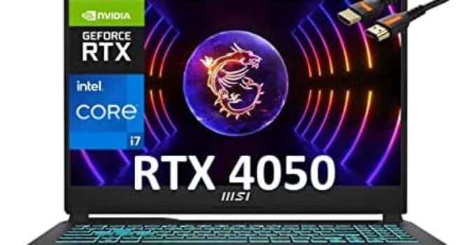 MSI Newest Cyborg Gaming Laptop – 13th Gen Intel Core i7-13620H (>i9-11980HK) – GeForce RTX 4050-144HZ 1080p – w/HDMI Cable (16GB RAM | 512GB PCIe SSD)