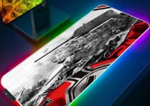 Mouse Pads Large Extended World War of Tanks RGB Gaming Mouse Pad Soft Led Mouse Mat with 14 Lighting Modes 2 Brightness Levels Computer Keyboard Mousepads,Color B,300X700MM