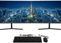 Packard Bell 21 Inch Monitor FHD 1920 x 1080 Computer Monitor, 75 Hertz, 5 MS, Dual Monitor, Wired Keyboard and Wired Mouse, VESA, VGA and HDMI Monitor, Basic Monitor and Gaming Monitor – 2 Pack