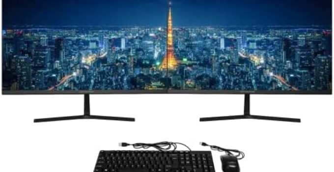 Packard Bell 21 Inch Monitor FHD 1920 x 1080 Computer Monitor, 75 Hertz, 5 MS, Dual Monitor, Wired Keyboard and Wired Mouse, VESA, VGA and HDMI Monitor, Basic Monitor and Gaming Monitor – 2 Pack