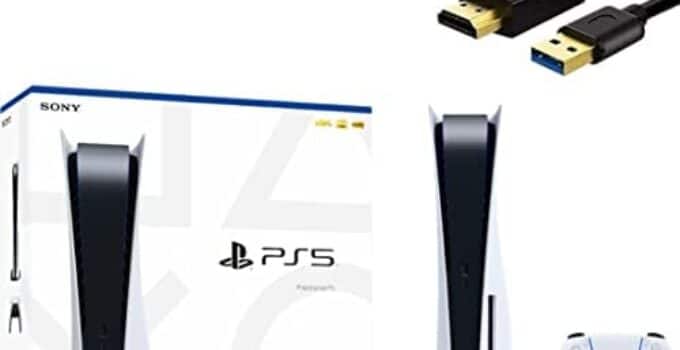 Playstation 5 Disc Edition 825GB Gaming Console + 1 Wireless Controller for PS5, 8-Core x86-64-AMD Ryzen Zen 2 CPU, 16GB GDDR6, Up to 120FPS, Michooyel HDMI_Cable
