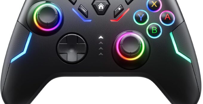 Switch Controllers, Nin-tendo Switch Controller Compatible with Switch/Switch Lite/Switch OLED/IOS/Android/Windows, Wireless Switch Pro Controller with LED Color Light/Dual shock/Turbo/Motion Control