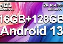 TECLAST 2K Tablet 10.4 inch Android 13 Tablet Gaming, 16GB RAM+128GB ROM(TF 2TB), 4G LTE SIM+5G WiFi, Unisoc Octa-Core CPU, TDDI 2000×1200, 13MP/BT5.0/GPS/3.5MM Jack/Widevine L1/7200mAh-2023