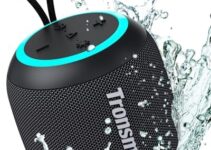 Tronsmart T7 Mini Compact Portable Bluetooth Speaker with Lights, Stereo Sound, Bluetooth 5.3, 18H Playtime, Stereo Pairing, Voice Assistant, IPX7 Waterproof Shower Speaker & Outdoor Speakers (Black)
