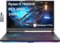 ASUS ROG Strix G17 17.3″ QHD 240Hz Gaming Laptop, AMD Ryzen 9-7845HX, 64GB DDR5 RAM, 2TB PCIe SSD, NVIDIA GeForce RTX 4060, RGB Backlit Keyboard, Win 11 Pro, Gray, 32GB Hotface USB Card