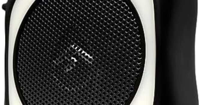 ECOXGEAR EcoEdge Pro Bluetooth Speakers – Large Bass Enhancing Passive Woofer, Waterproof Speaker w/LED Party Lights, Portable Speaker System, Siri & Google Voice Assistant, Black (Renewed)