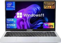 ACEMAGIC Laptop Computer 16GB DDR4 512GB SSD Quad-Core Intel N95(Up to 3.4GHz), 15.6 inch 1080P FHD Traditional Laptops, Metal Shell, WiFi, BT5.0, WiFi, BT5.0, Webcam, Type_C, USB3.2
