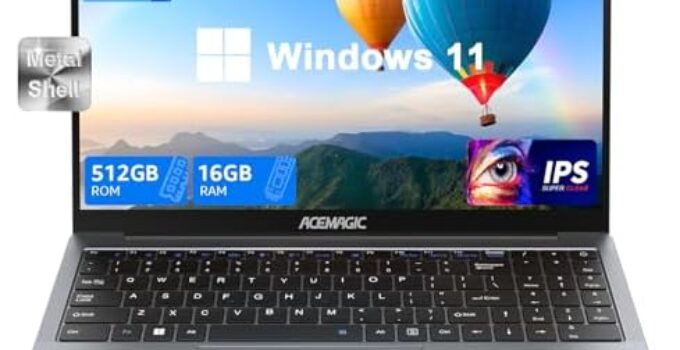 ACEMAGIC Laptop Computer, Traditional Laptop Computer,Intel Quad-12th Alder Lake N95(Up to 3.4GHz), 16GB DDR4 512GB SSD Windows 11 Laptop with Metal Shell, Support 15.6″ FHD, WiFi, BT5.0, Speaker