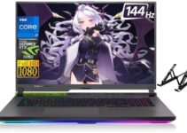 ASUS 2024 Newest ROG Strix G17 Gaming Laptop, 17.3″ 144Hz FHD Display, AMD Ryzen 7-6800H, NVIDIA GeForce RTX 3050, 16GB DDR5, 1TB SSD, Wi-Fi 6, Backlit Keyboard, Windows 11 Pro, with Laptop Stand