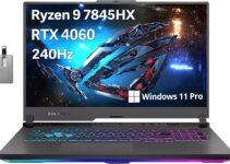 ASUS ROG Strix G17 17.3" QHD 240Hz Gaming Laptop, AMD Ryzen 9-7845HX, 16GB DDR5 RAM, 1TB PCIe SSD, NVIDIA GeForce RTX 4060, RGB Backlit Keyboard, Win 11 Pro, Gray, 32GB Hotface USB Card