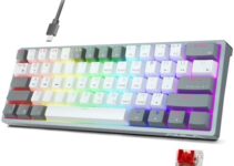 AULA 60 Percent Wired Mechanical Gaming Keyboard, 29 RGB Backlit Custom Hot Swappable Keyboard, Red Switch 60% Mini Small Compact Keyboard for PC/Mac/Laptop/Wins —— (Wired Version)