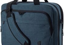 BAGSMART 17.3 Inch Laptop Bag, Expandable Computer Bag Laptop Briefcase Men Women,Laptop Shoulder Bag,Work Bag Business Travel Office, Dark Blue