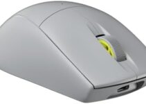 Corsair M75 AIR Wireless Ultra-Light FPS Gaming Mouse – 26,000 DPI – Ultra-Fast Input – Symmetric Shape – iCUE Compatible – PC, Mac – Light Gray