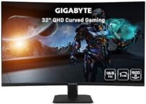 GIGABYTE GS32QC 31.5″ 165Hz 1440P Curved Gaming Monitor, 2560×1440 VA 1500R Display, 1ms (MPRT) Response Time, HDR Ready, 1x Display Port 1.4, 2X HDMI 2.0,Black