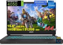 MSI Cyborg 15 Gaming Laptop | 15.6″ FHD IPS 144Hz | Intel 10-core i7-13620H (>i9-12900H) | 16GB DDR5 512GB SSD | GeForce RTX 4050 6GB Graphic | Backlit USB-C HDMI Win11Pro Black + 32GB MicroSD Card