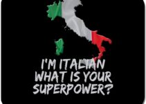 Makoroni – I’m Italian What is Your Superpower Italian Italy Flag Map- Non-Slip Rubber Mousepad, Gaming Office Mousepad