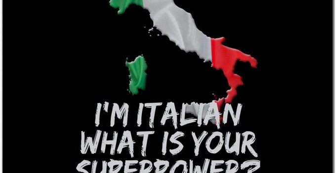 Makoroni – I’m Italian What is Your Superpower Italian Italy Flag Map- Non-Slip Rubber Mousepad, Gaming Office Mousepad