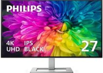 PHILIPS Creator Series 27E2F7901 27″ 4K UHD IPS Black Display, USB-C, Built-in KVM, Height Adjustable, Daisy Chain, PD 96W, MacBook/PC Compatible, 4-Year Advance Replacement