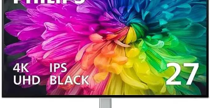PHILIPS Creator Series 27E2F7901 27″ 4K UHD IPS Black Display, USB-C, Built-in KVM, Height Adjustable, Daisy Chain, PD 96W, MacBook/PC Compatible, 4-Year Advance Replacement