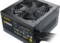 Segotep 650W 80 Plus Gold Certified Non-Modular ATX Power Supply with 6+2 Pin Connectors PFC Protection and RoHS Compliance, 120mm Silent Fan Gaming PSU GN-650 Black (5 Years Warranty)