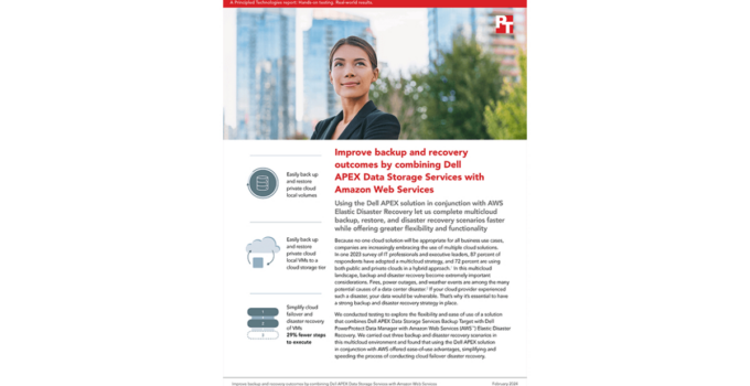 New Principled Technologies Report Reveals How a Solution Combining Dell APEX Data Storage Services and Amazon Web Services Could Improve Backup and Recovery Outcomes