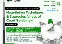 Negotiation Techniques and Strategies for Out of Court Settlement – (5 Units)