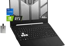 ASUS TUF Dash 15.6″ 144Hz Gaming Laptop, Intel 12th Core i7-12650H, 40GB DDR5 RAM, 1TB PCIe SSD, NVIDIA GeForce RTX 3070 Graphics, Backlit Keyboard, Win 11 Pro, Black, 32GB USB Card