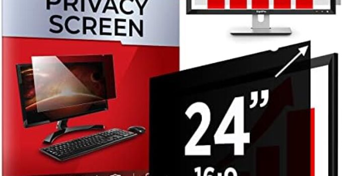 24 Inch 16:9 Computer Privacy Screen Filter for Monitor – Privacy Shield and Anti-Glare Protector