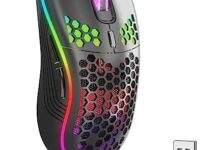 AVMTON Wireless Gaming Mouse with Honeycomb Shell,USB Cordless 2.4GHz Ergonomic Wireless Mouse,Rechargeable RGB Backlight Computer Mouse for pc,Laptop,Computer(Black)