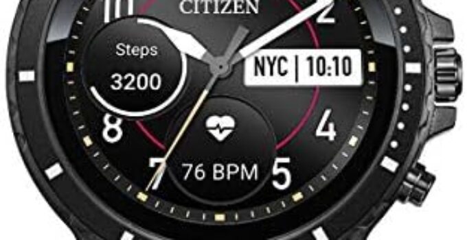 Citizen CZ Smart Gen 1 Stainless Steel Smartwatch Touchscreen, Heartrate, GPS, Speaker, Bluetooth, Notifications, iPhone and Android Compatible, Powered by Google Wear OS