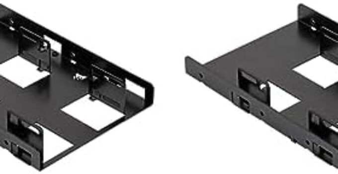 Corsair Dual SSD Mounting Bracket (3.5” Internal Drive Bay to 2.5″, Easy Installation) Black (Pack of 2)
