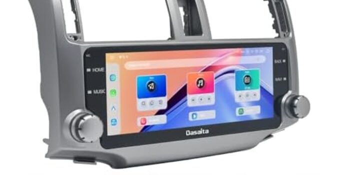 Dasaita Android 12 Radio for Toyota 4Runner 2010-2019, 2K 10.25″ QLED Touchscreen, 6GB+64GB, Qualcomm 8 Core CPU, Built-in 4G Cellular, in-Dash Navigation